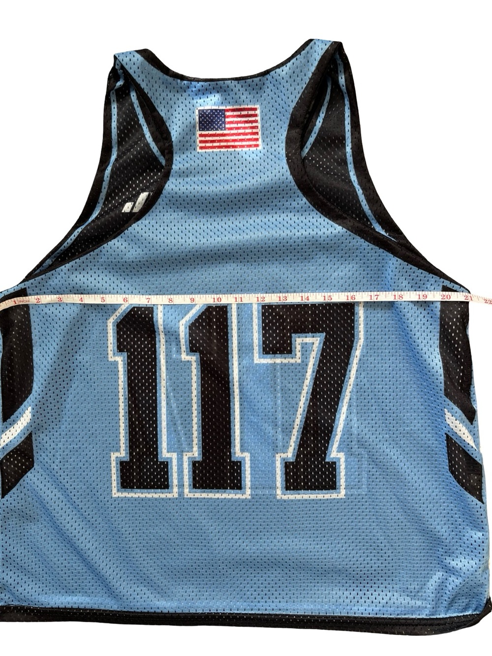 Charleston Polar Bear League Reversible Mesh Jersey #117 Blue Black Large - Picture 5 of 6